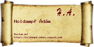 Holdampf Ádám névjegykártya